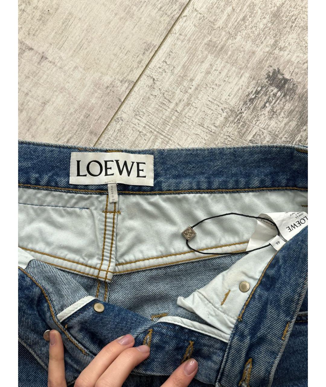 LOEWE Синие хлопковые прямые джинсы, фото 3