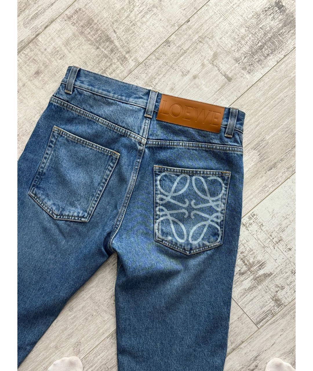 LOEWE Синие хлопковые прямые джинсы, фото 4