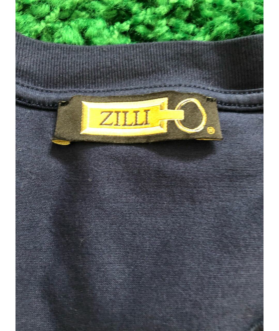 ZILLI Темно-синяя хлопковая футболка, фото 3