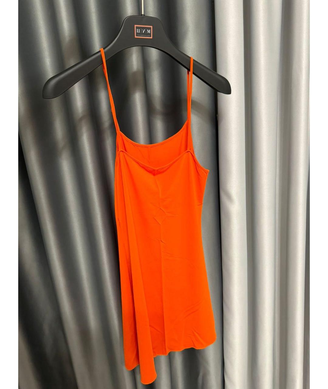 CHRISTIAN DIOR PRE-OWNED Оранжевое вискозное повседневное платье, фото 5