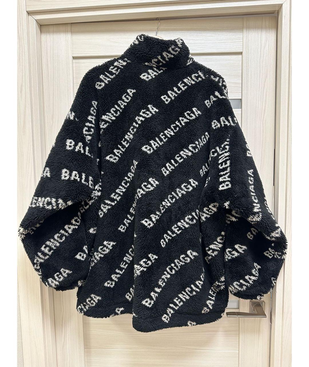 BALENCIAGA Черная меховая шуба, фото 2