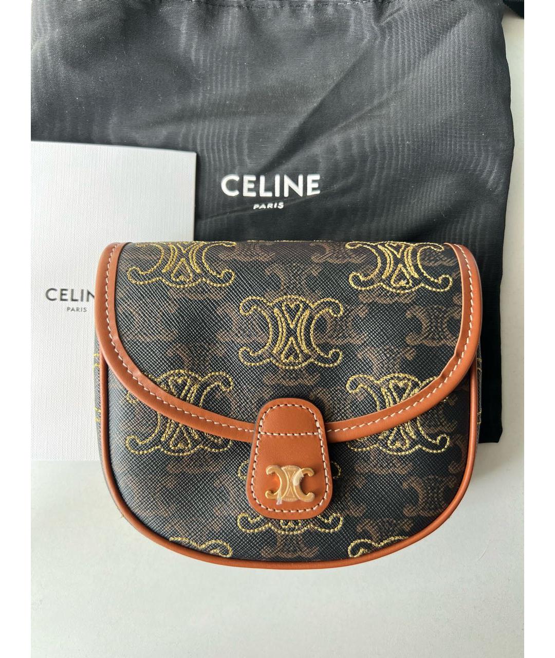 CELINE PRE-OWNED Коричневая сумка через плечо, фото 7