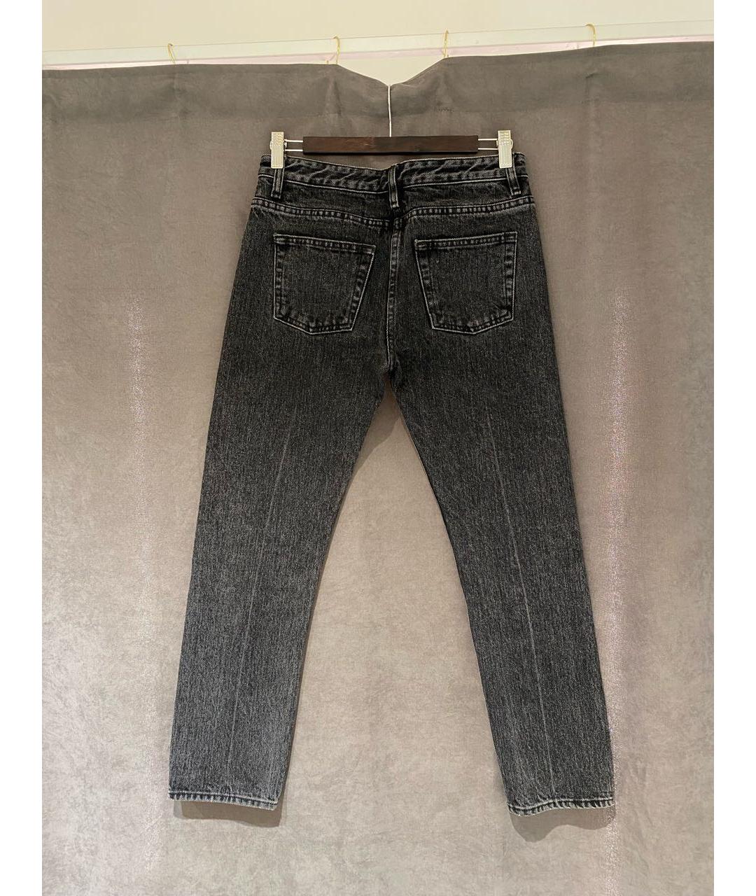 THE ROW Серые хлопковые прямые джинсы, фото 2