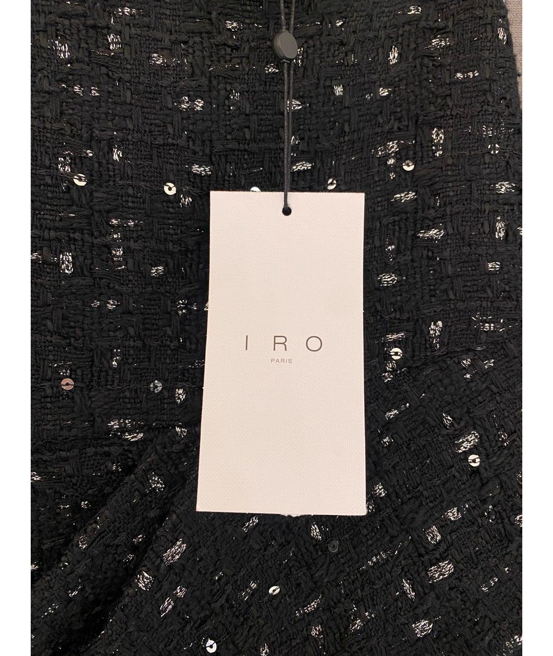 IRO Черная хлопковая юбка мини, фото 7