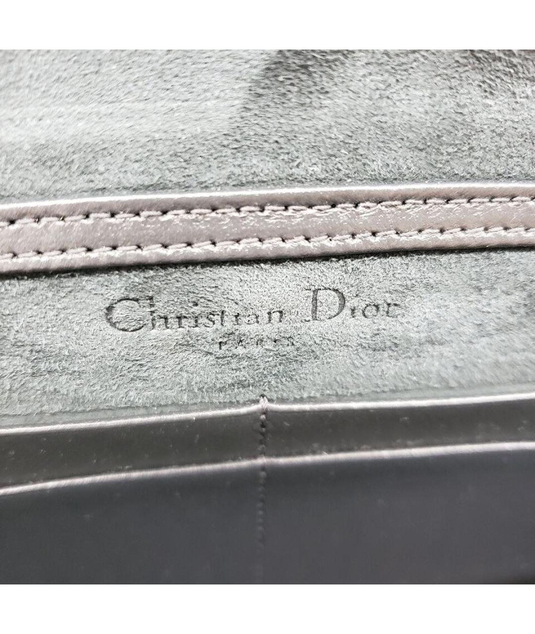 CHRISTIAN DIOR Серебряная кожаная поясная сумка, фото 7