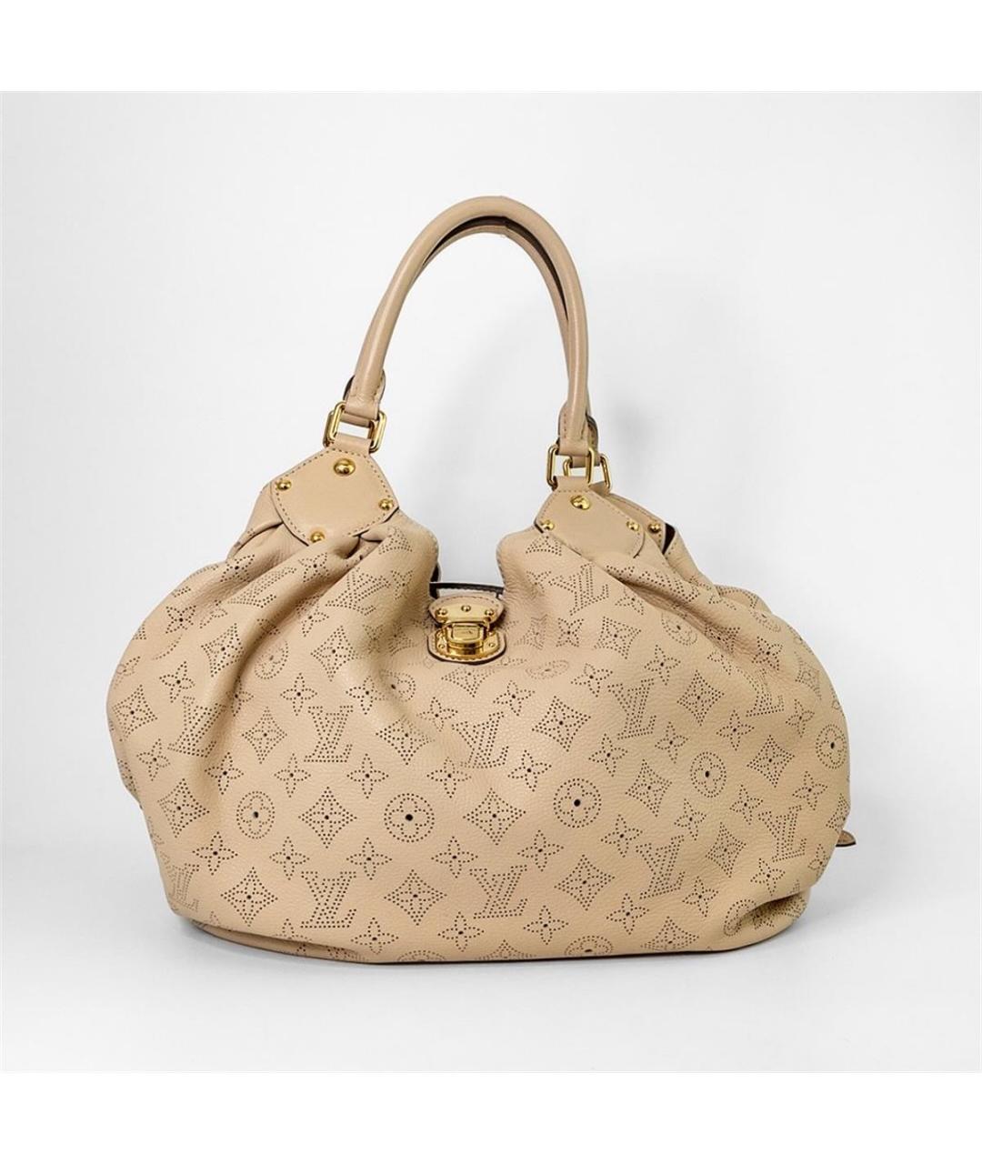 LOUIS VUITTON Бежевая кожаная сумка через плечо, фото 5