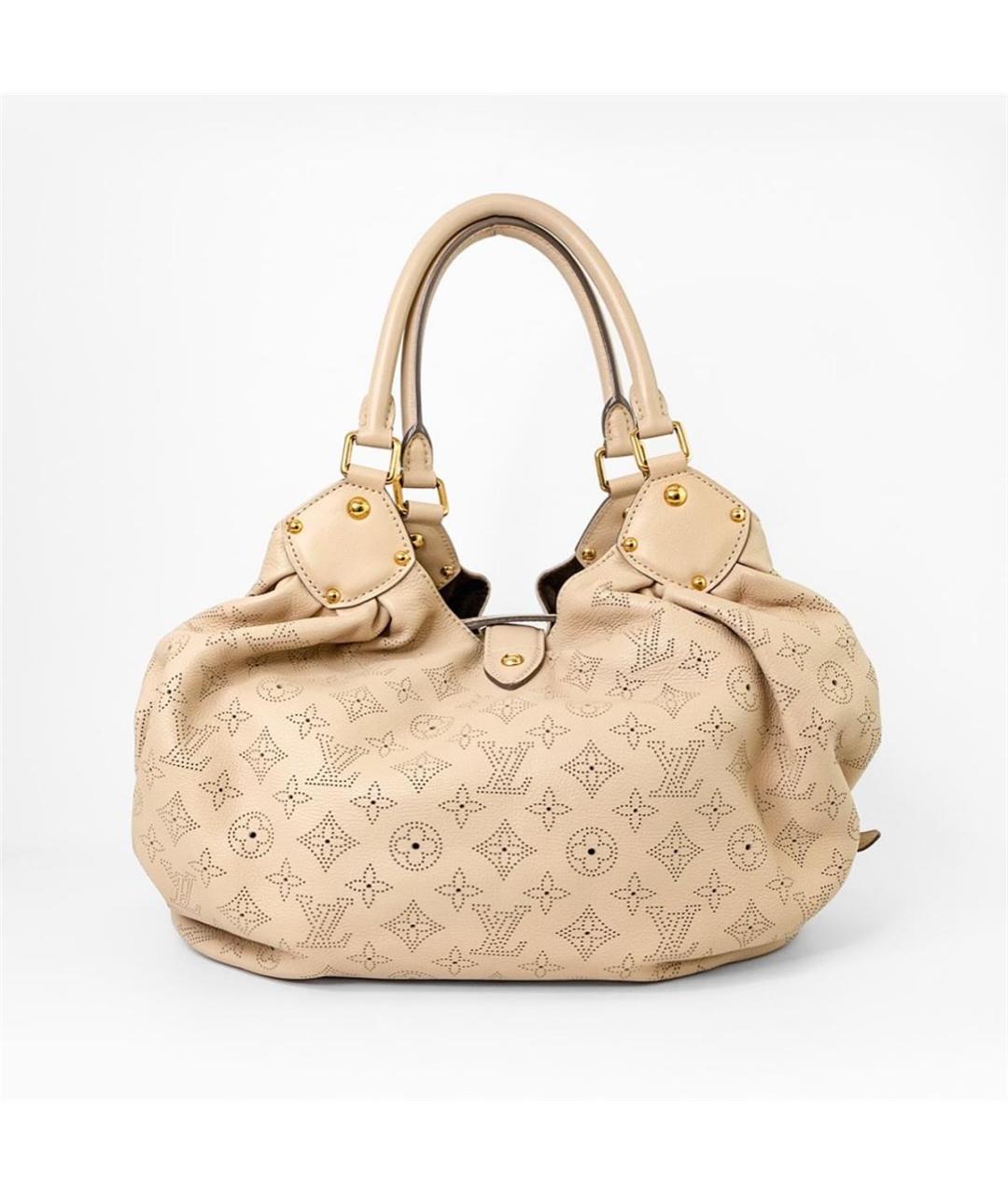 LOUIS VUITTON Бежевая кожаная сумка через плечо, фото 4