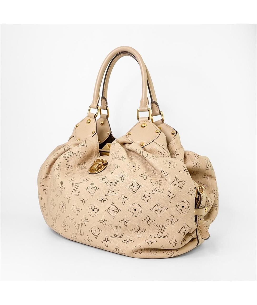 LOUIS VUITTON Бежевая кожаная сумка через плечо, фото 3