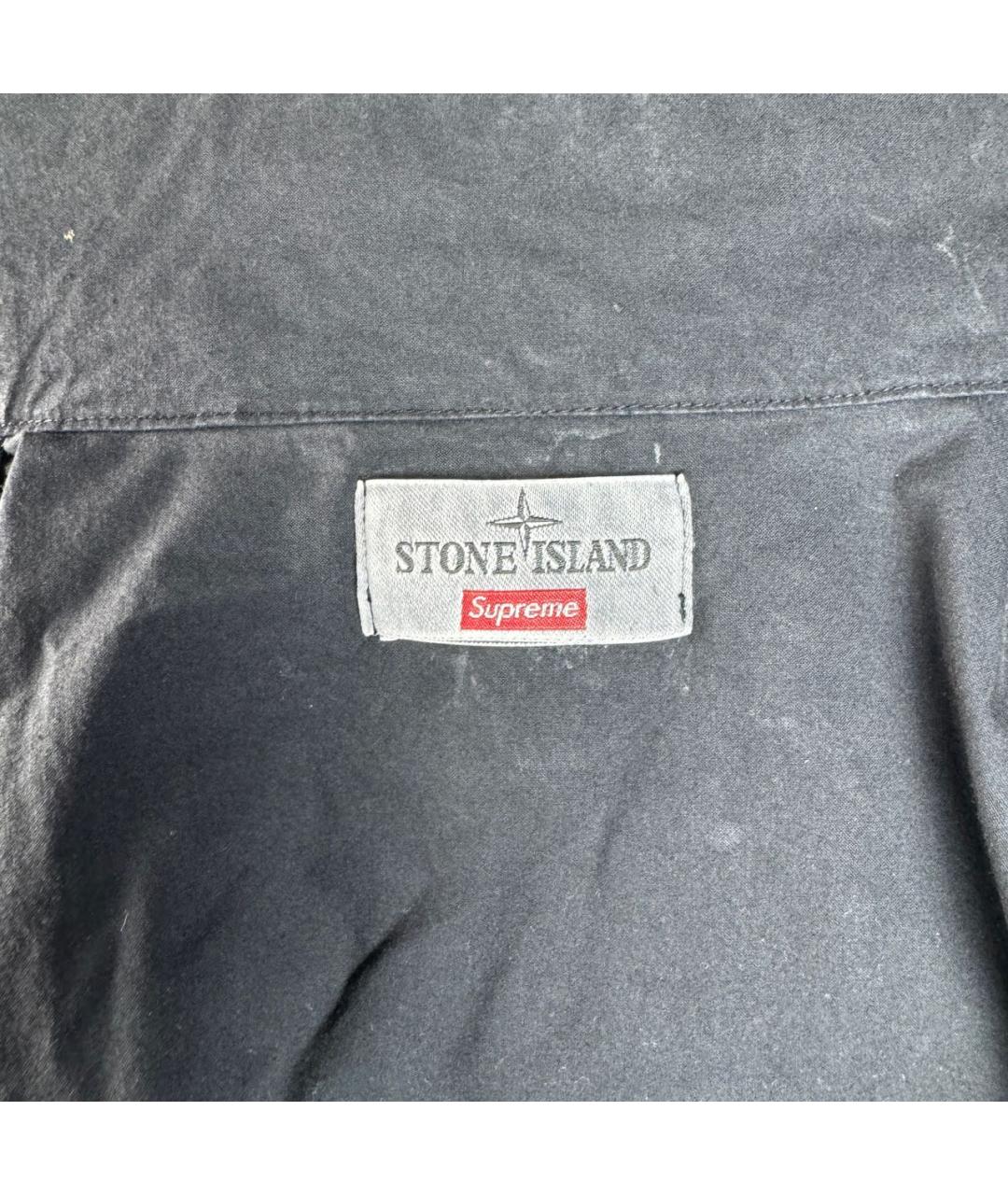 STONE ISLAND Черная хлопковая куртка, фото 3