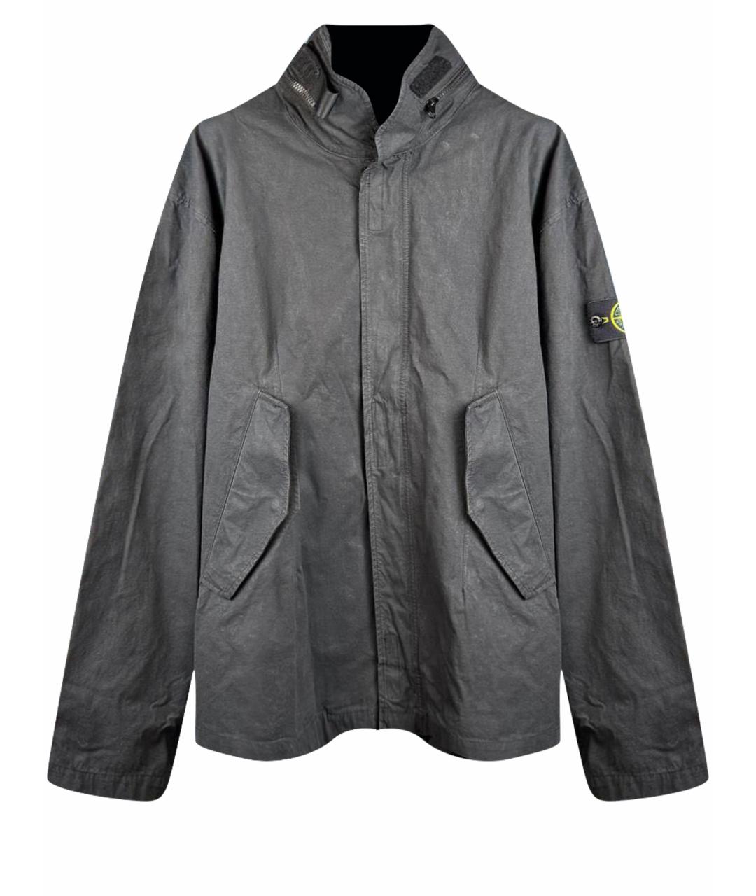 STONE ISLAND Черная хлопковая куртка, фото 1