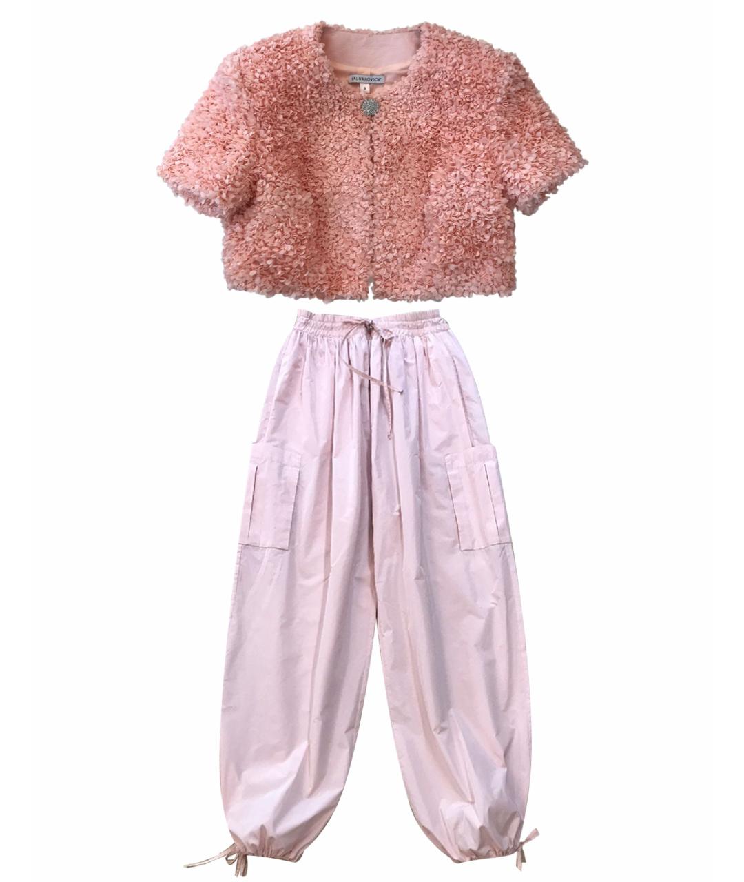 KALMANOVICH Розовый полиэстеровый костюм с брюками, фото 1