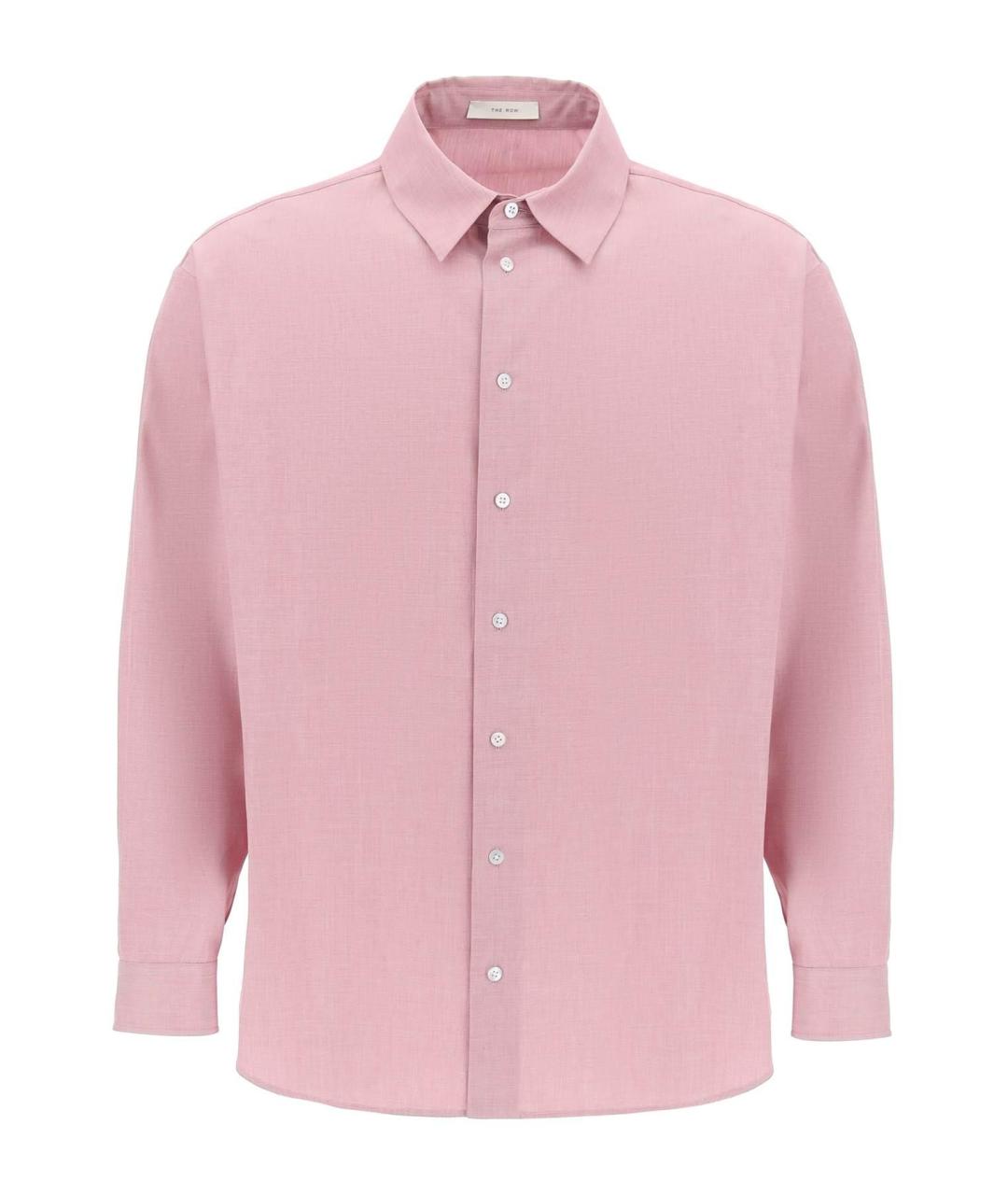 THE ROW Розовая хлопковая кэжуал рубашка, фото 1