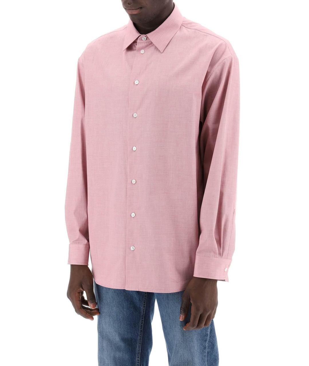 THE ROW Розовая хлопковая кэжуал рубашка, фото 6