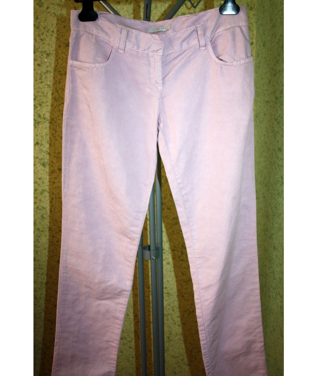 JOHN RICHMOND Розовые хлопковые брюки узкие, фото 3
