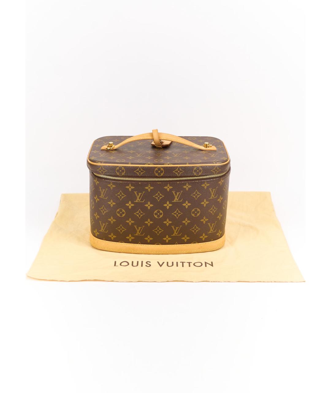 LOUIS VUITTON PRE-OWNED Коричневая косметичка, фото 8