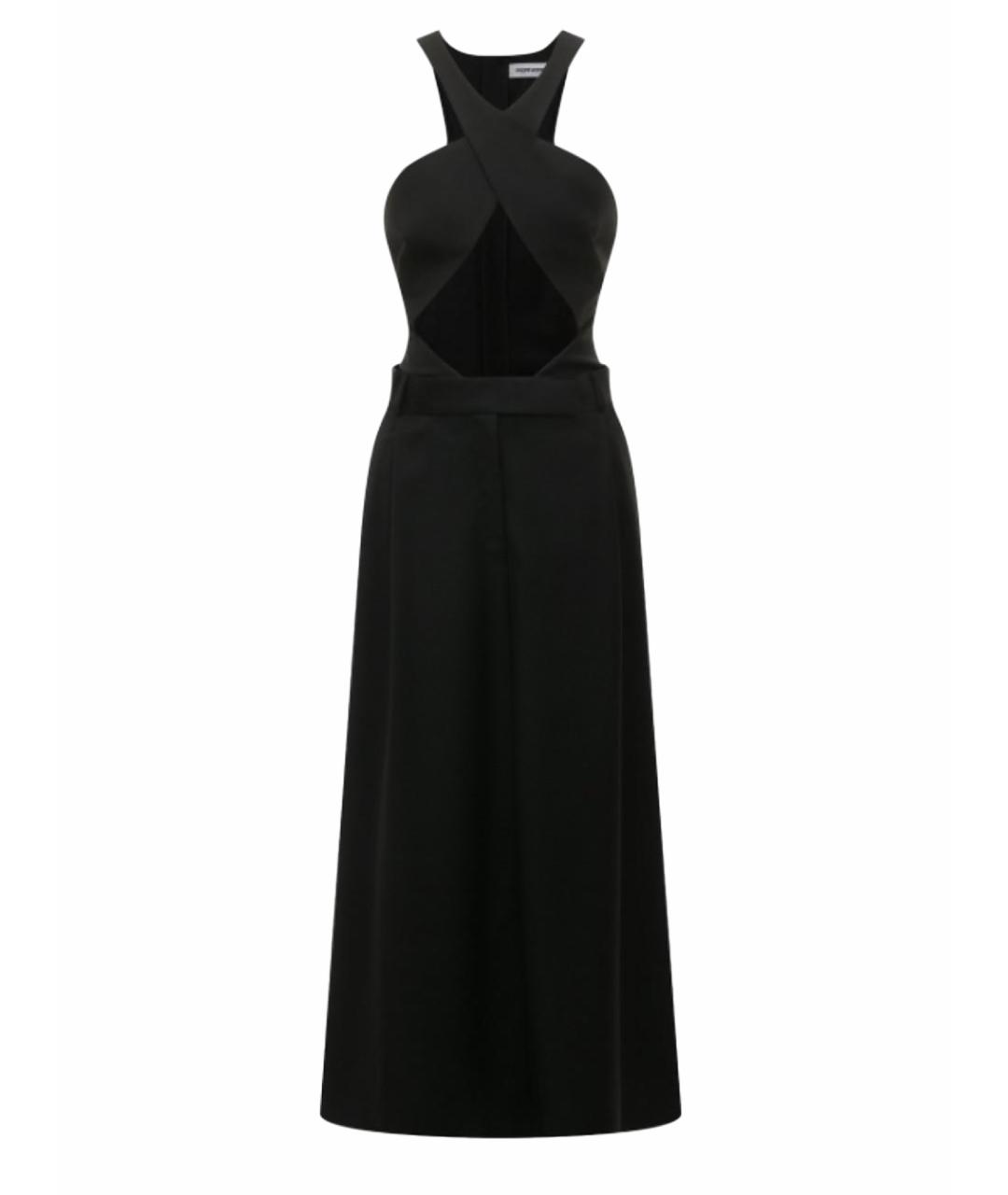 PERVERT Черное шерстяное коктейльное платье, фото 1