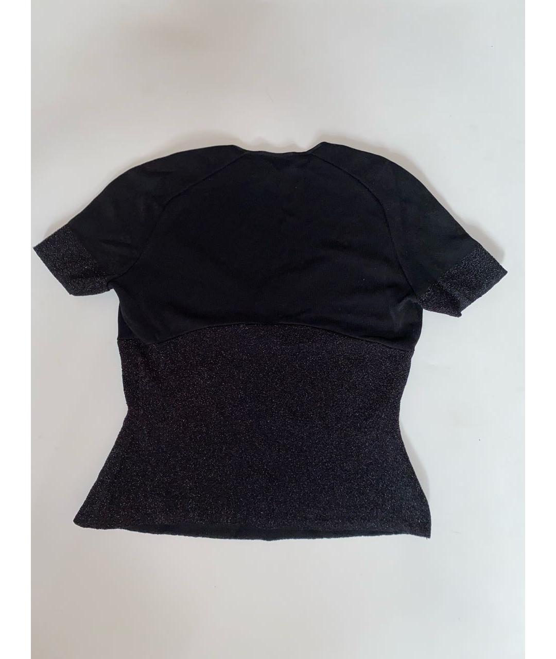 THIERRY MUGLER VINTAGE Черная вискозная футболка, фото 3