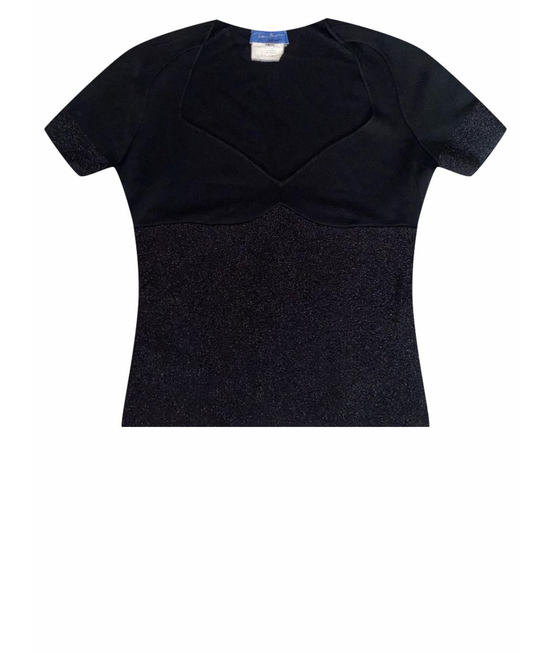 THIERRY MUGLER VINTAGE Черная вискозная футболка, фото 1