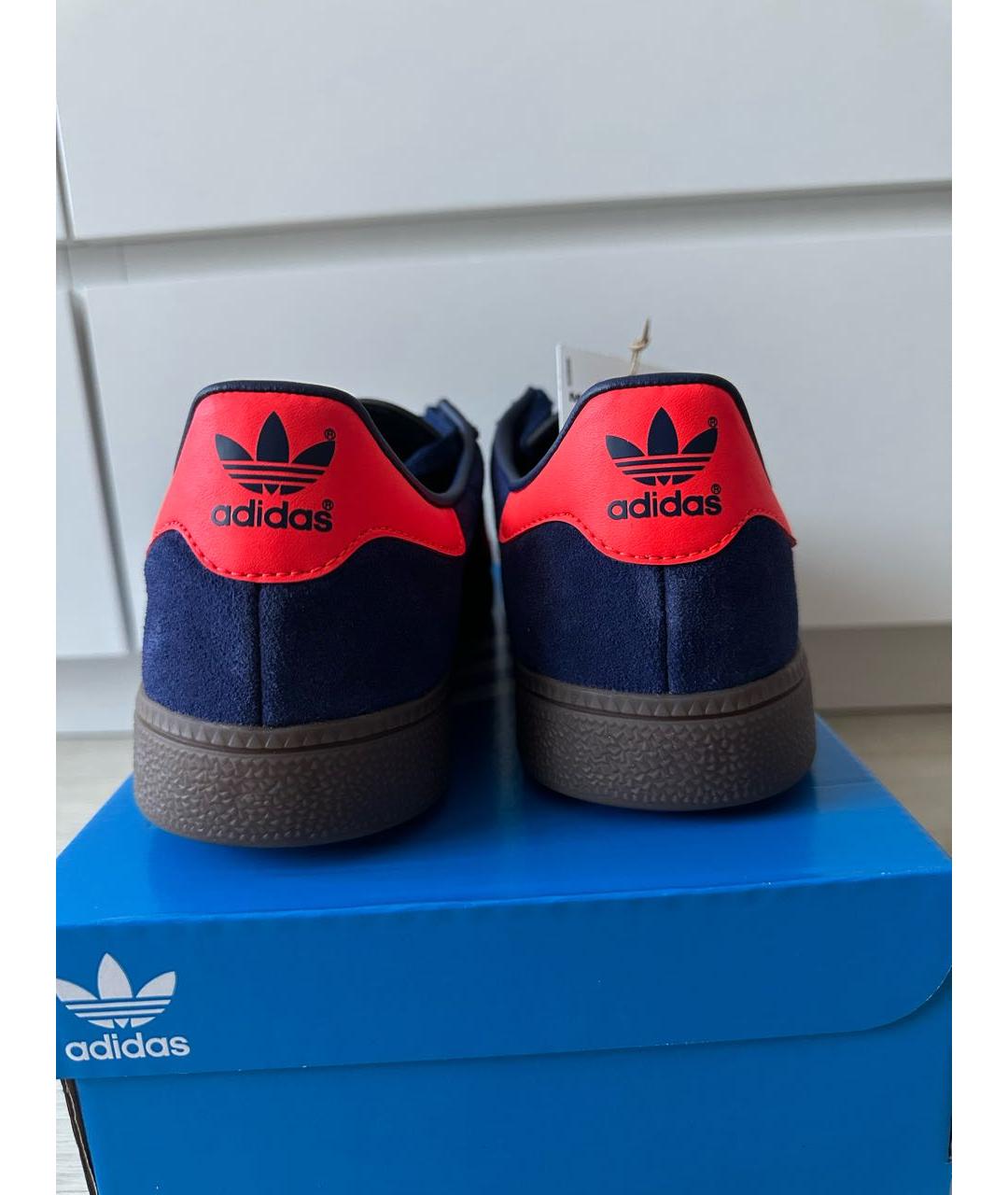 ADIDAS Синие замшевые низкие кроссовки / кеды, фото 4