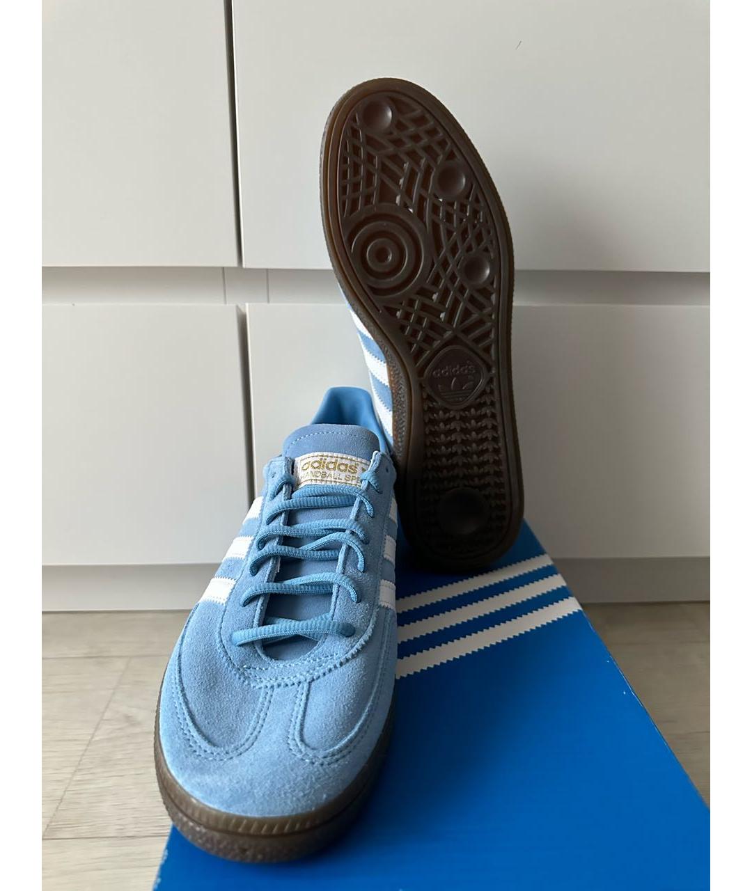 ADIDAS Голубые замшевые низкие кроссовки / кеды, фото 2