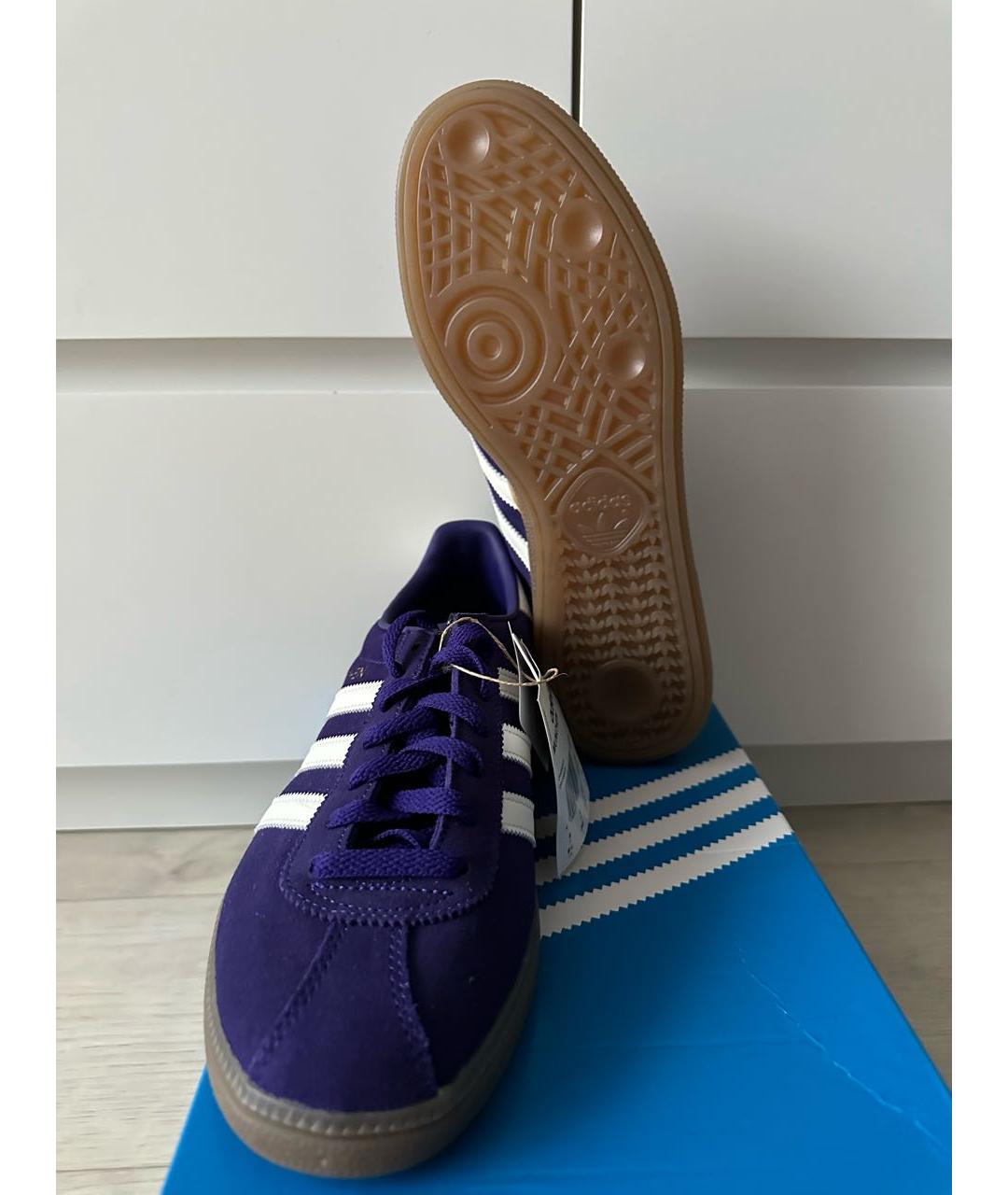 ADIDAS Фиолетовые замшевые низкие кроссовки / кеды, фото 2