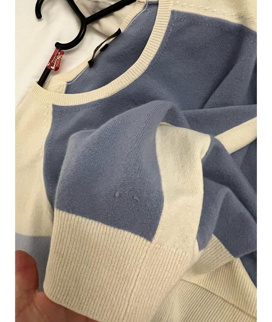 LORO PIANA Голубой кашемировый джемпер / свитер, фото 4
