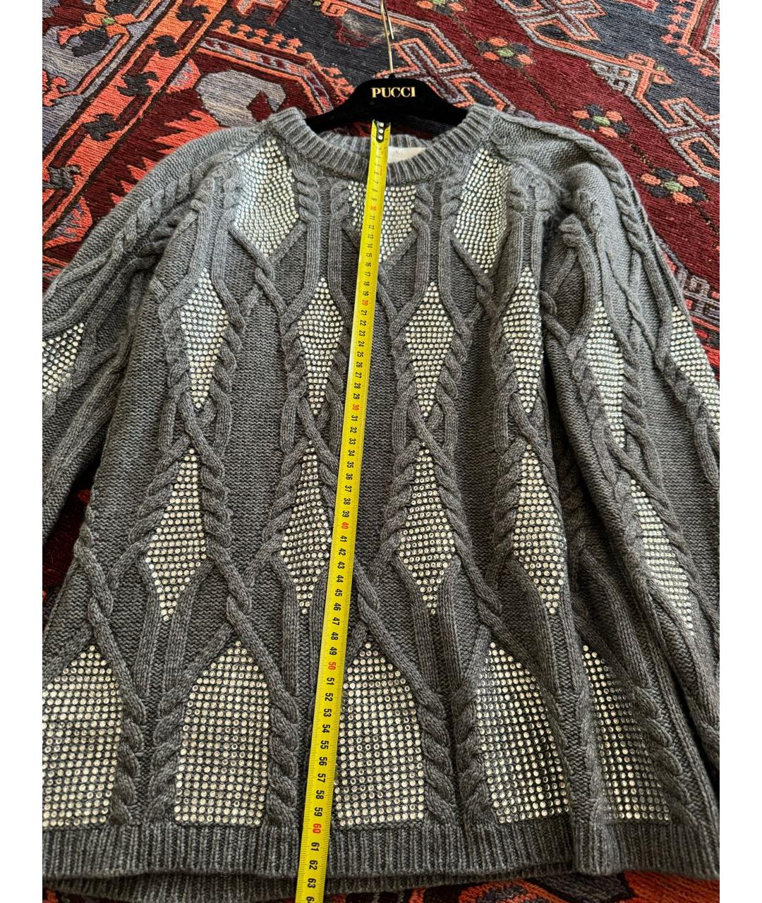 ROCCO P. Серый кашемировый джемпер / свитер, фото 7