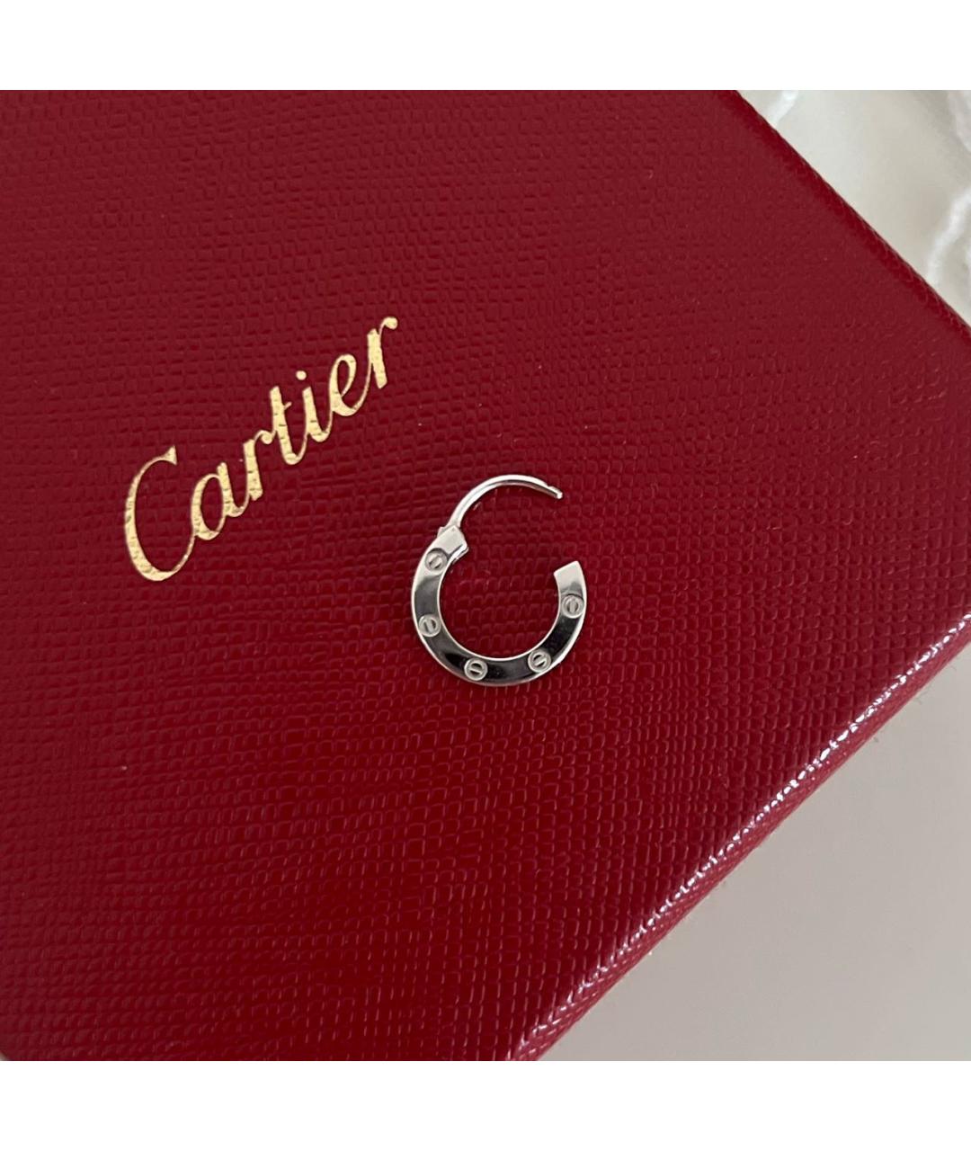 CARTIER Белые серьги из белого золота, фото 3