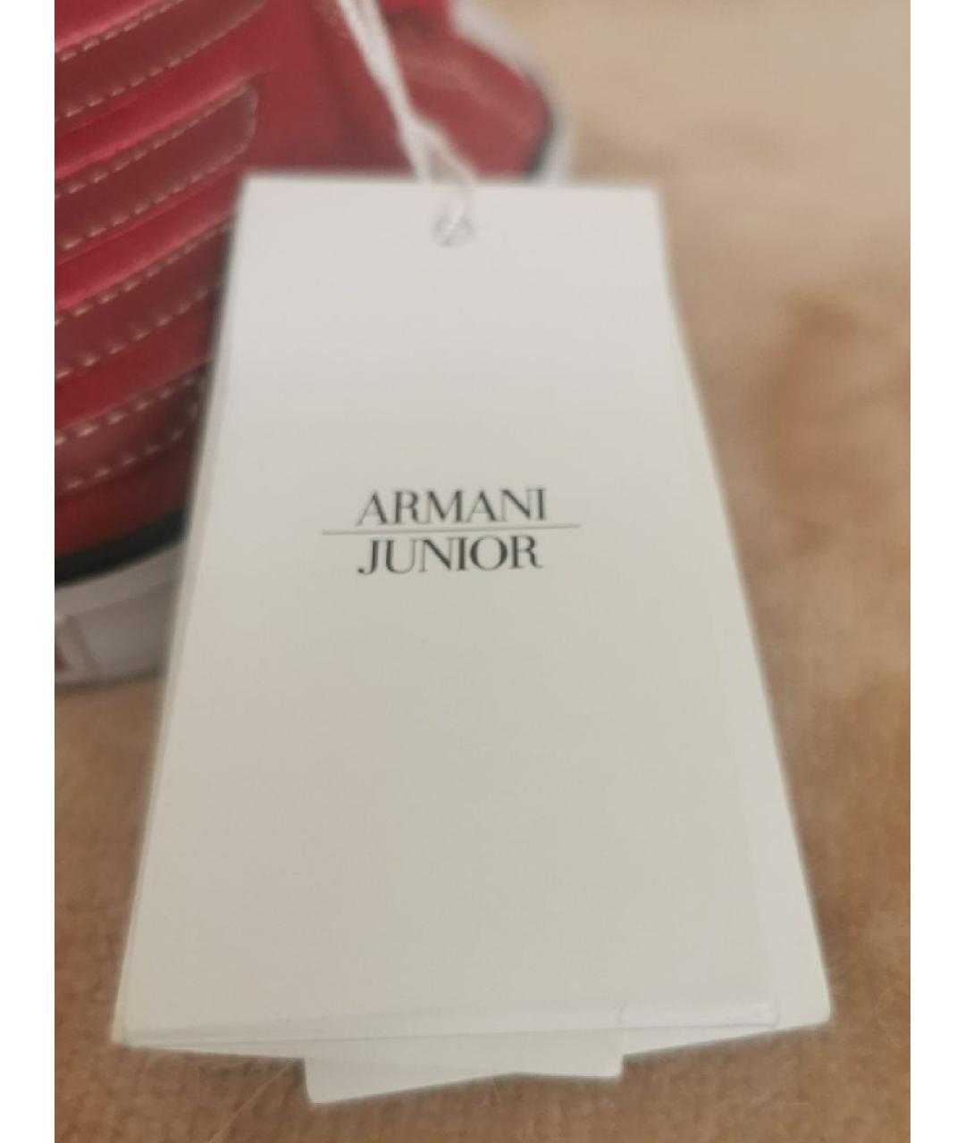 ARMANI JUNIOR Бордовые кеды, фото 6