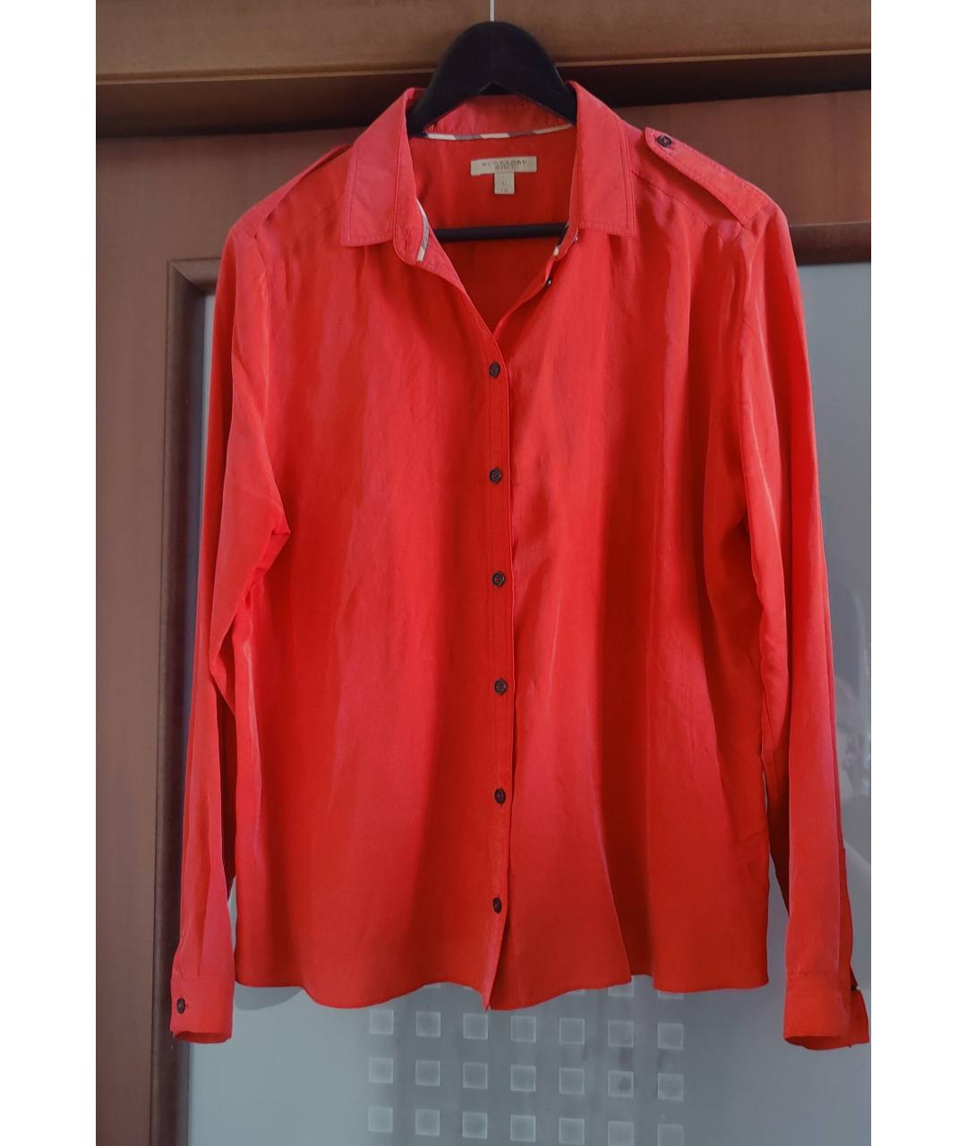 BURBERRY Красная шелковая рубашка, фото 10