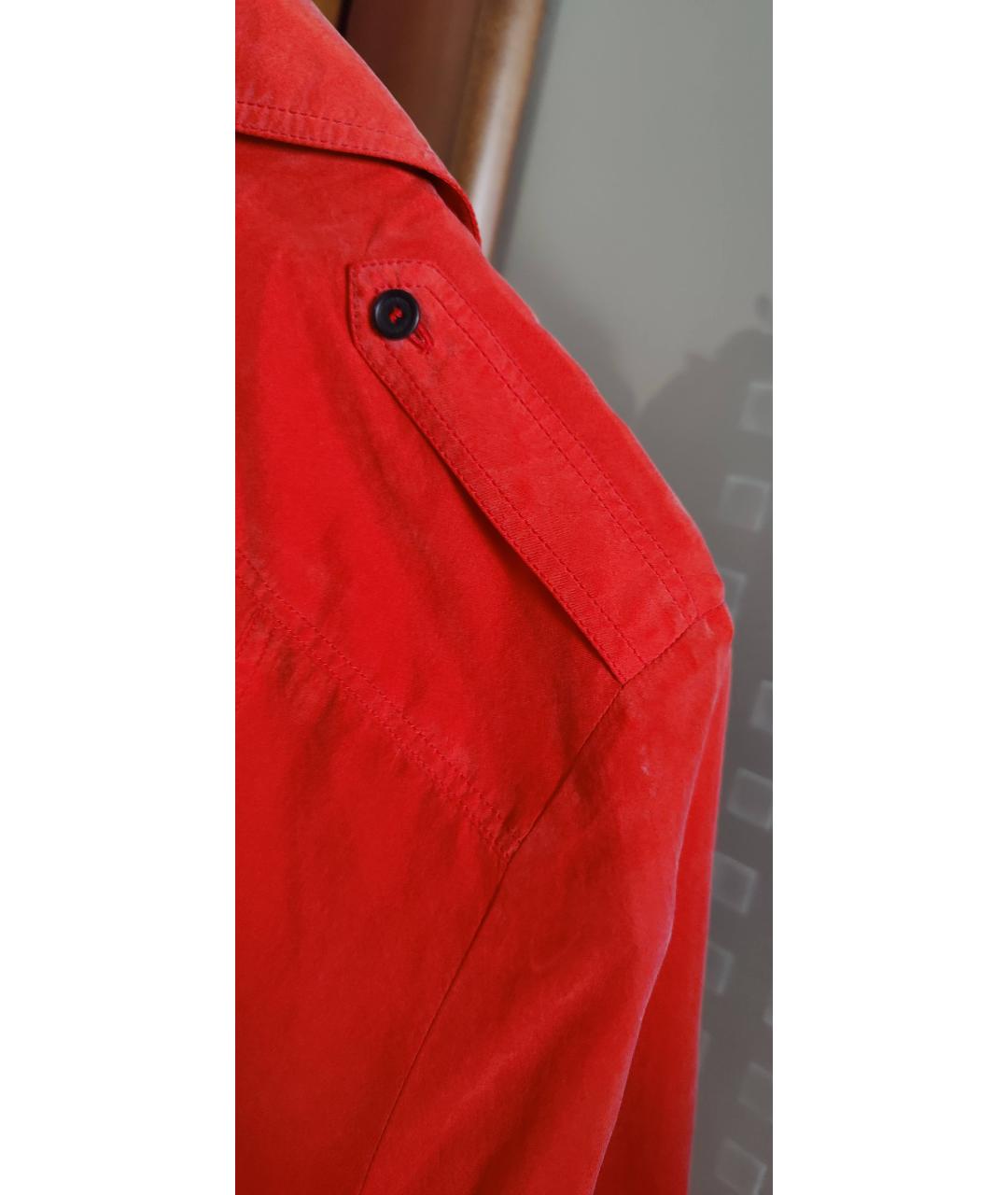 BURBERRY Красная шелковая рубашка, фото 4