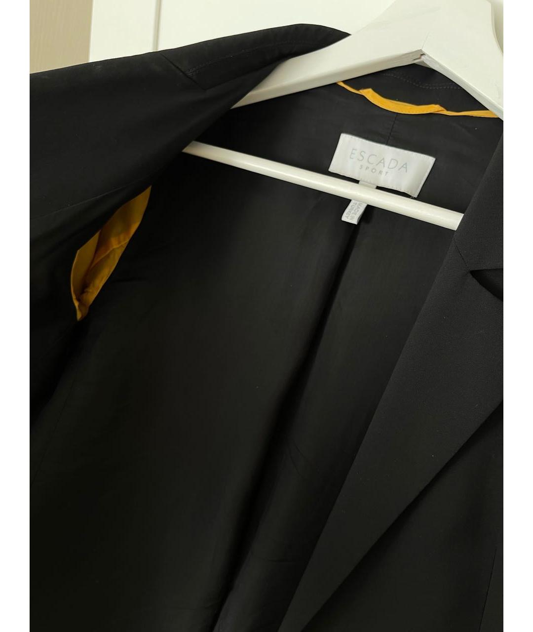 ESCADA Черный атласный жакет/пиджак, фото 4