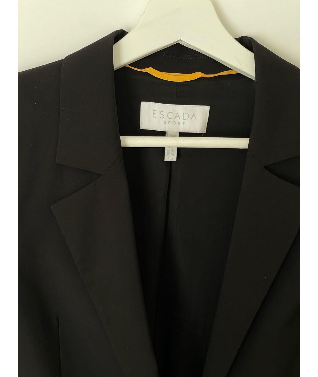 ESCADA Черный атласный жакет/пиджак, фото 3