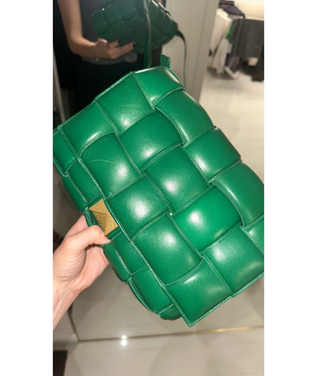 BOTTEGA VENETA Зеленая кожаная сумка через плечо, фото 6