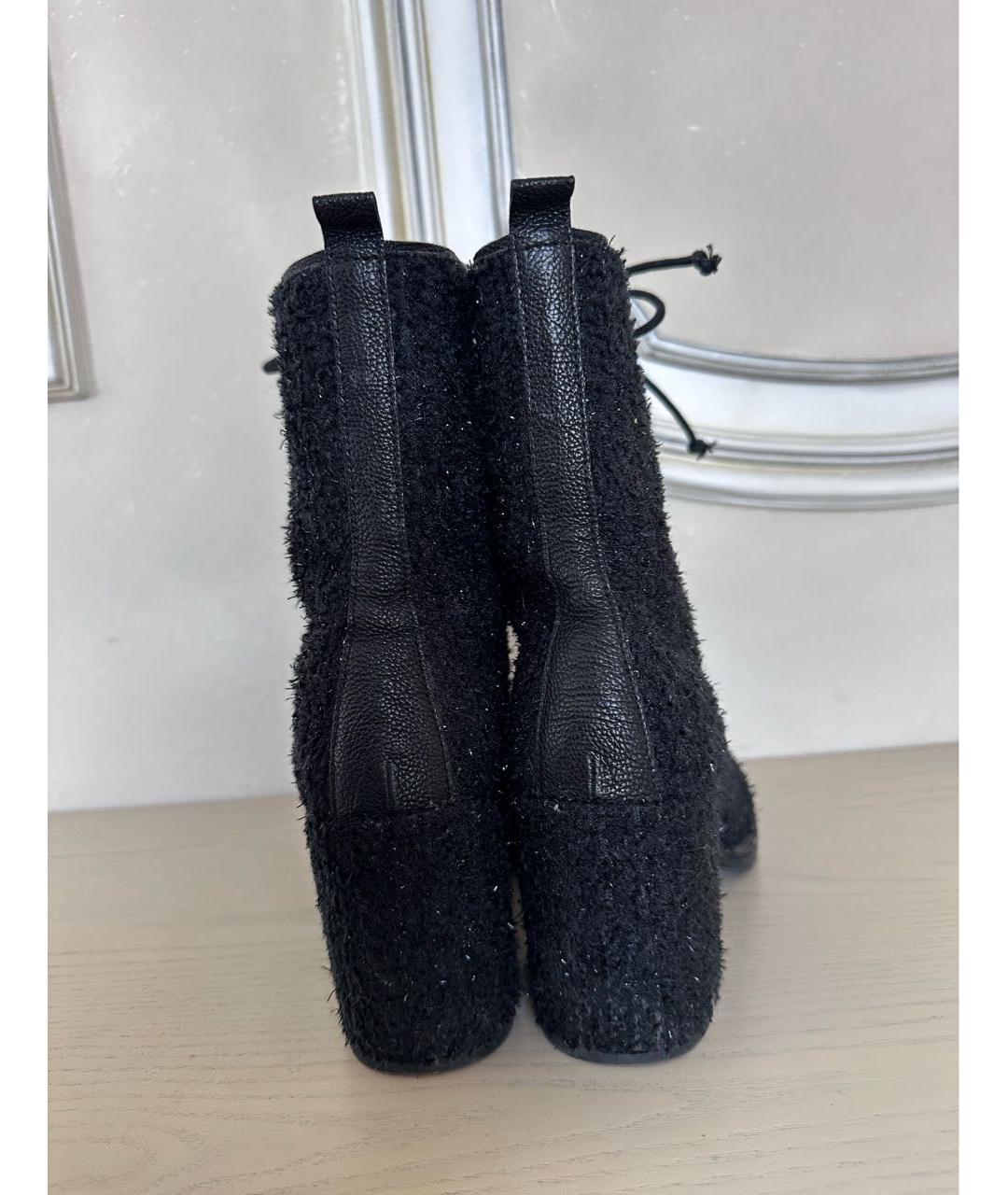 STUART WEITZMAN Черные текстильные ботинки, фото 4