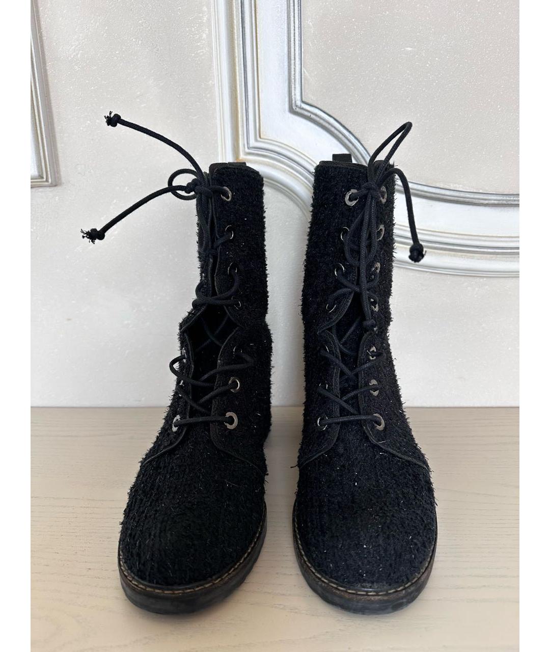 STUART WEITZMAN Черные текстильные ботинки, фото 2