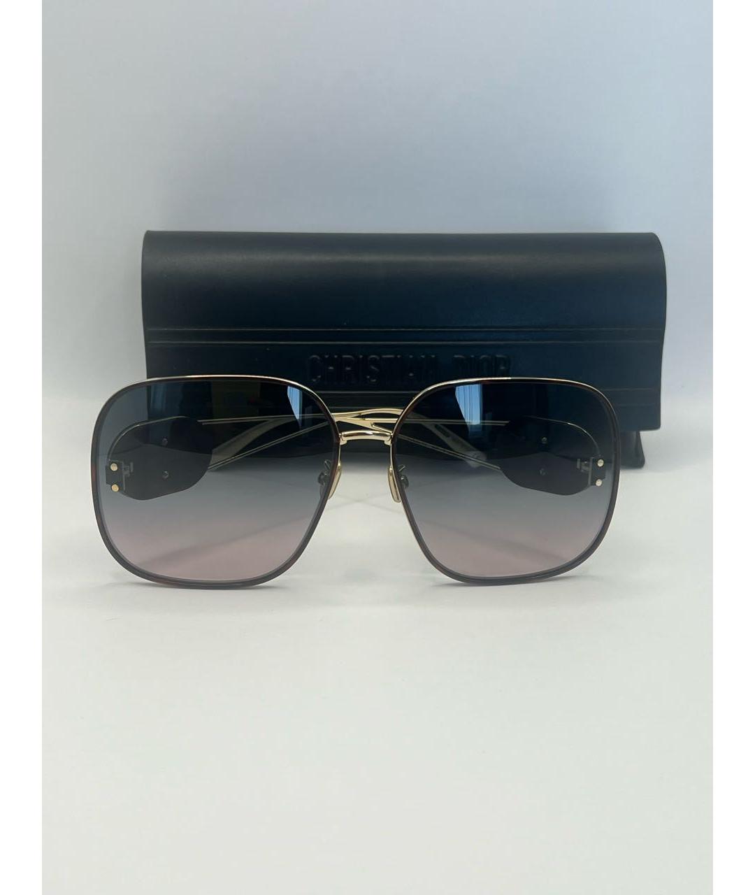 CHRISTIAN DIOR PRE-OWNED Бордовые металлические солнцезащитные очки, фото 5