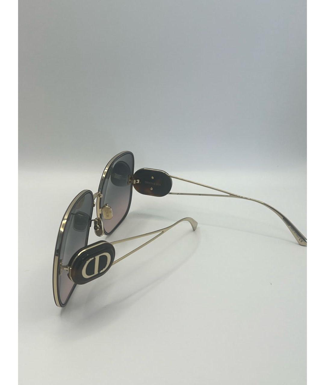 CHRISTIAN DIOR PRE-OWNED Бордовые металлические солнцезащитные очки, фото 3