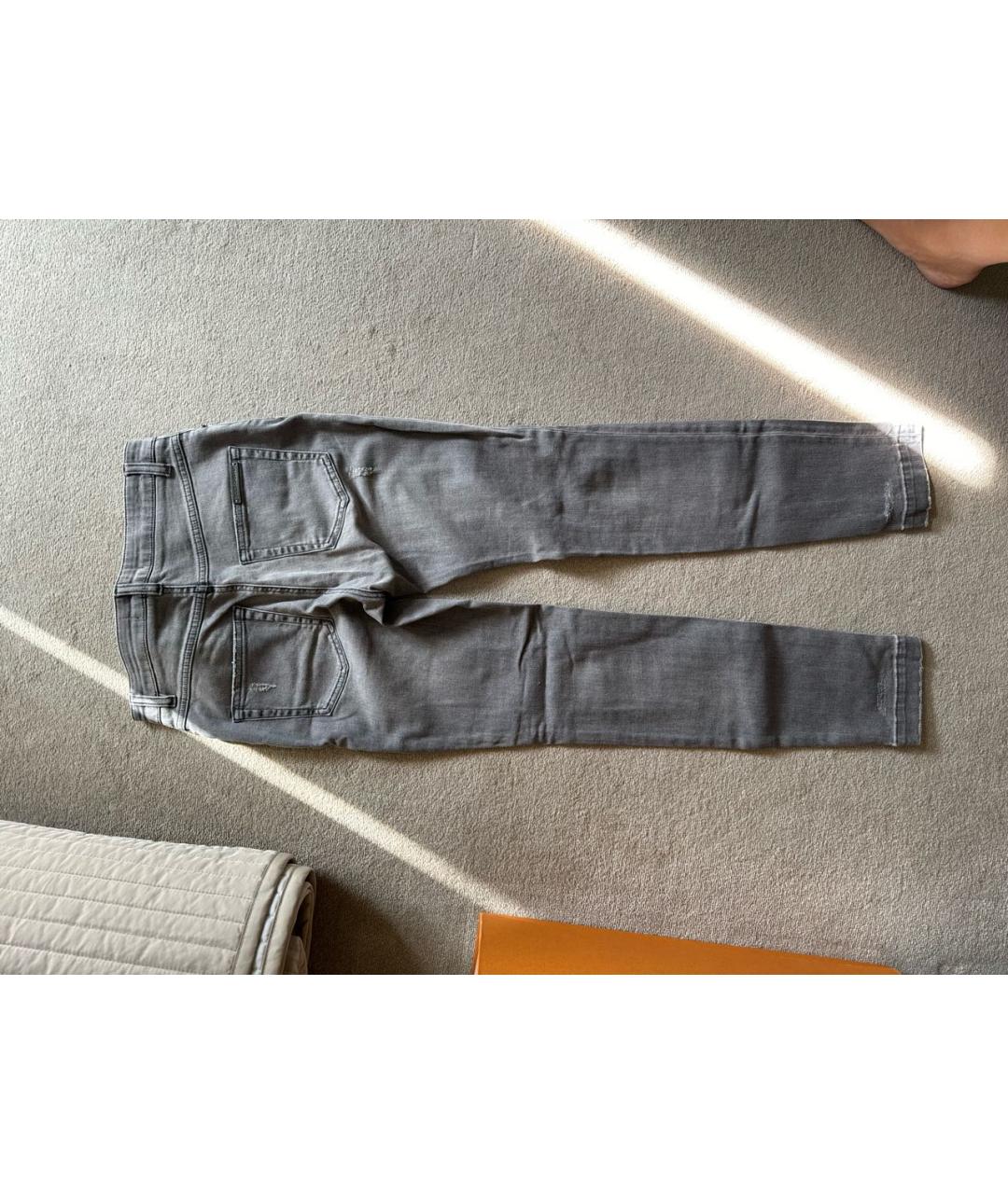 DOLCE&GABBANA Серые хлопко-эластановые джинсы слим, фото 2