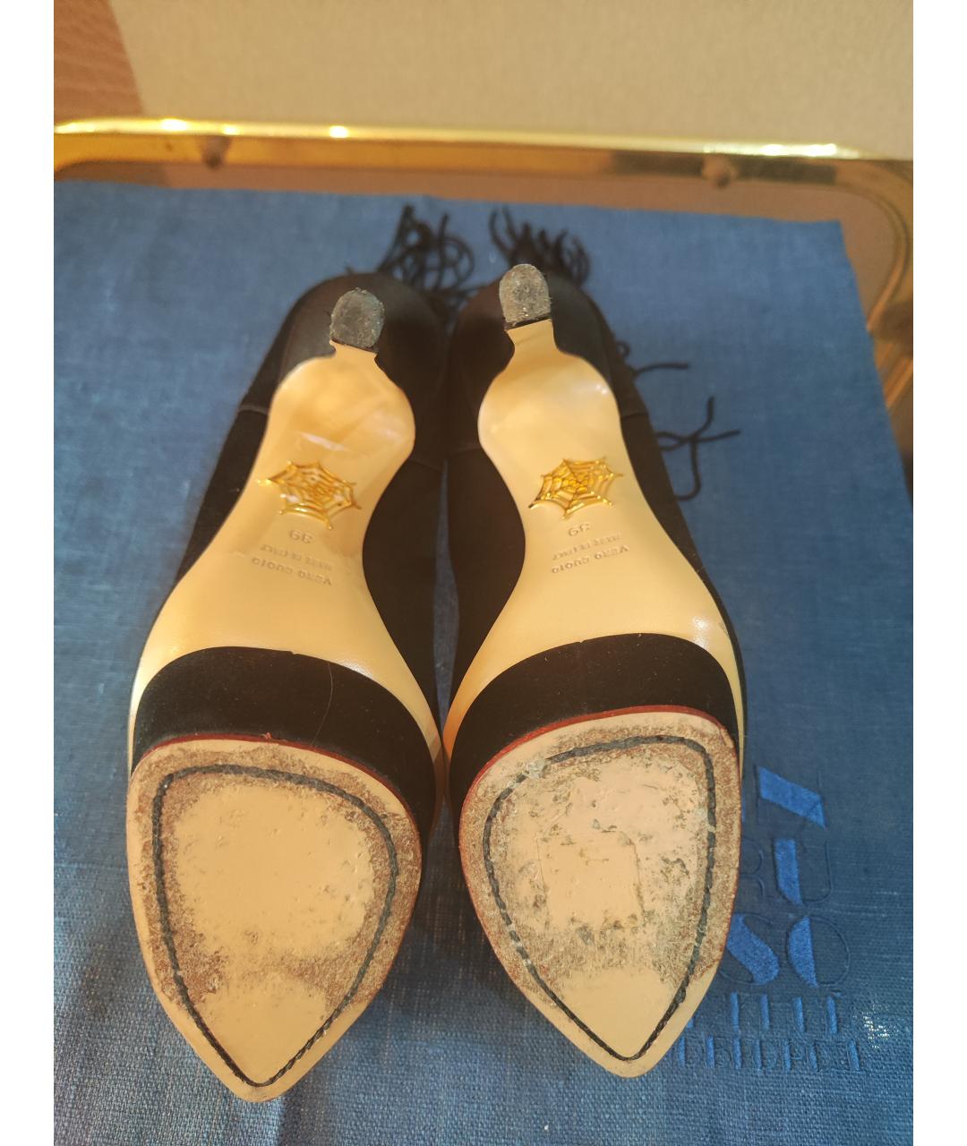 CHARLOTTE OLYMPIA Черные текстильные туфли, фото 5