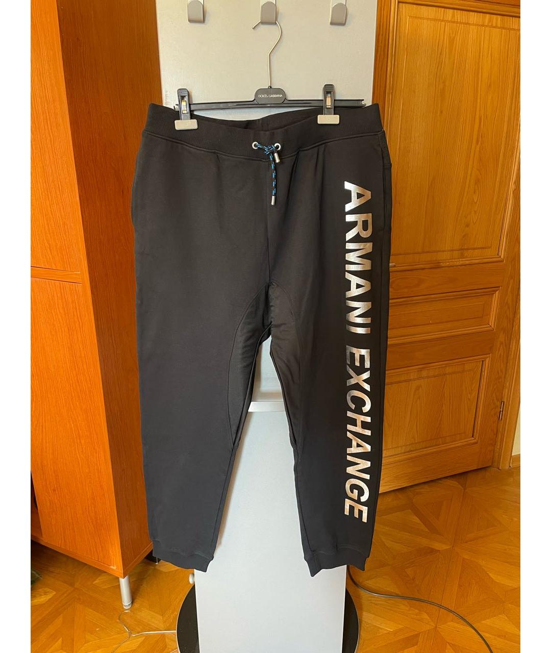 ARMANI EXCHANGE Черный хлопко-эластановый спортивный костюм, фото 6