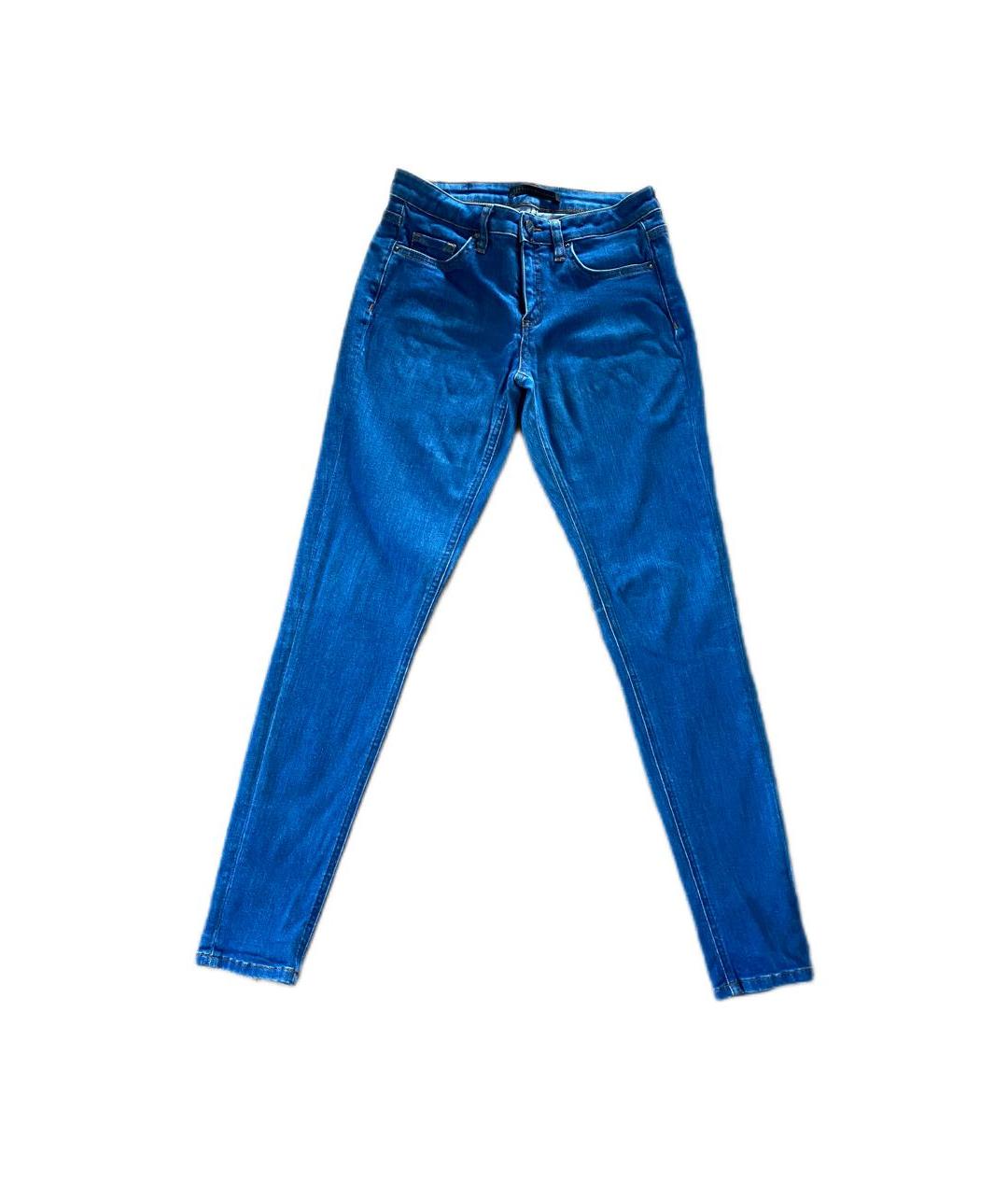 VICTORIA BECKHAM Синие хлопко-эластановые джинсы слим, фото 9
