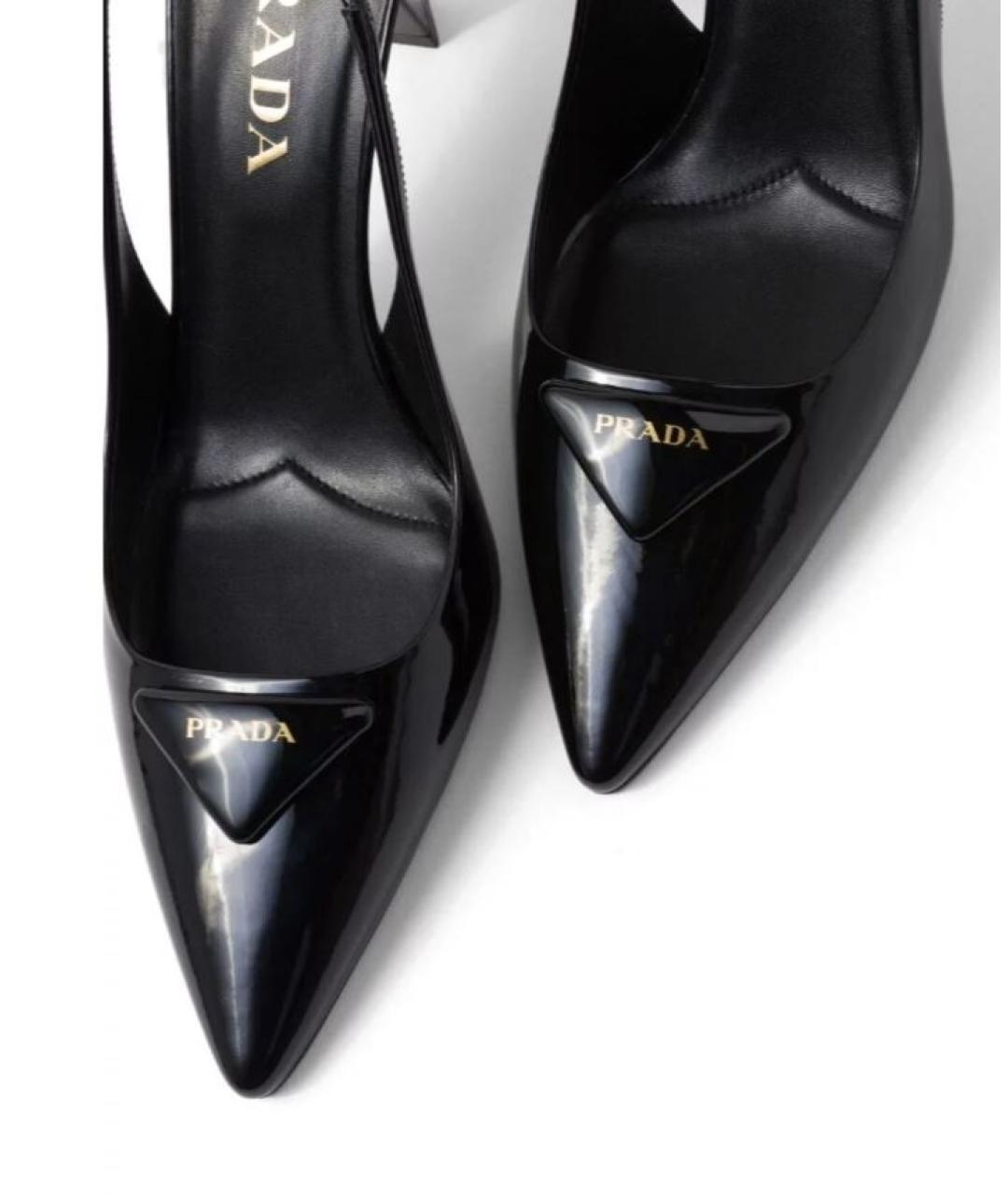PRADA Черные кожаные туфли, фото 7