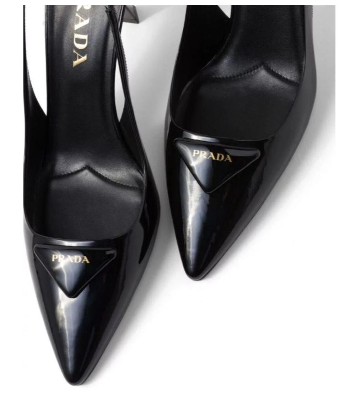 PRADA Черные кожаные туфли, фото 3