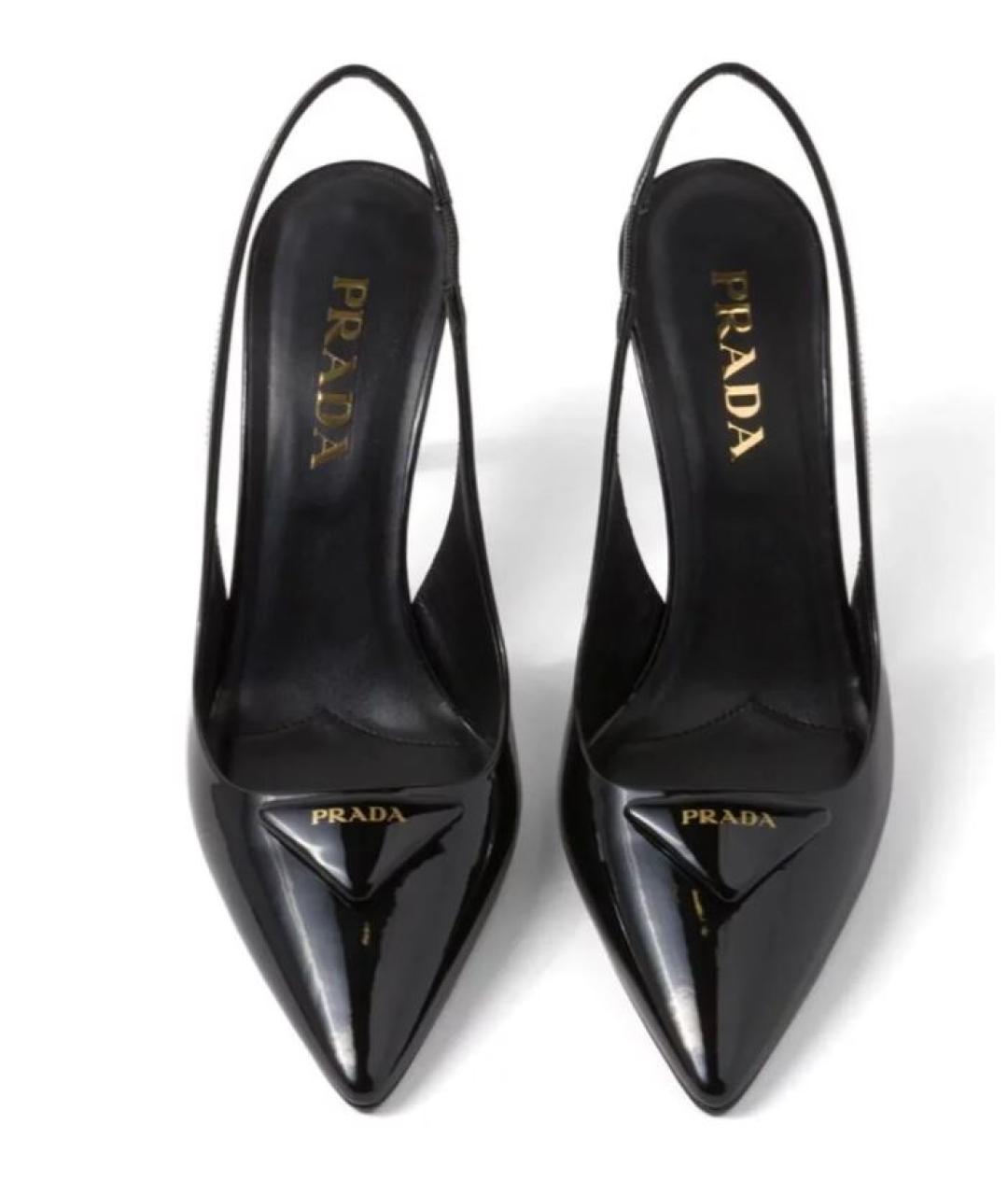 PRADA Черные кожаные туфли, фото 2