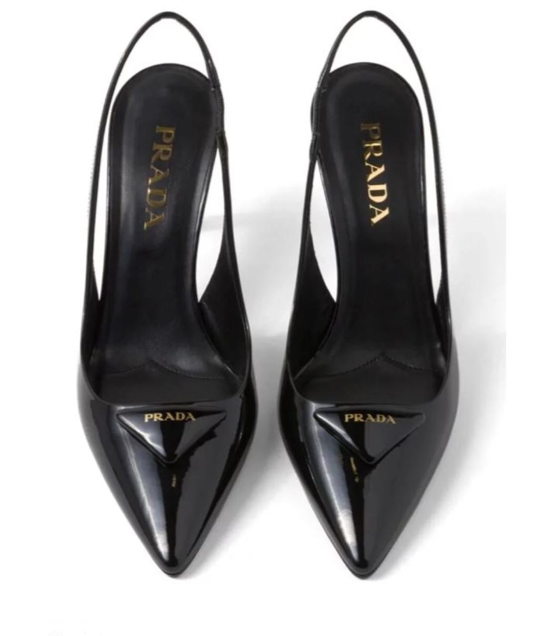 PRADA Черные кожаные туфли, фото 5