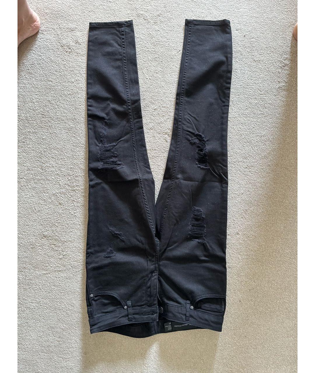 ARMANI EXCHANGE Черные хлопко-эластановые джинсы слим, фото 5