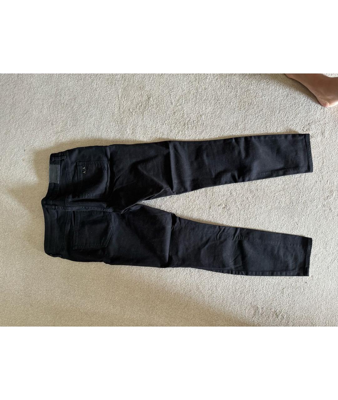 ARMANI EXCHANGE Черные хлопко-эластановые джинсы слим, фото 2