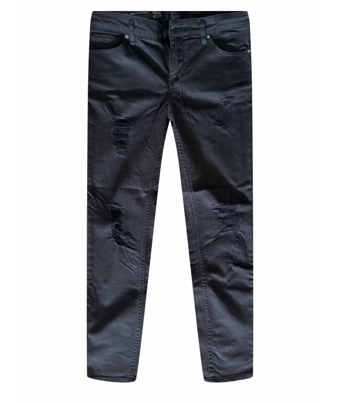 ARMANI EXCHANGE Черные хлопко-эластановые джинсы слим, фото 1
