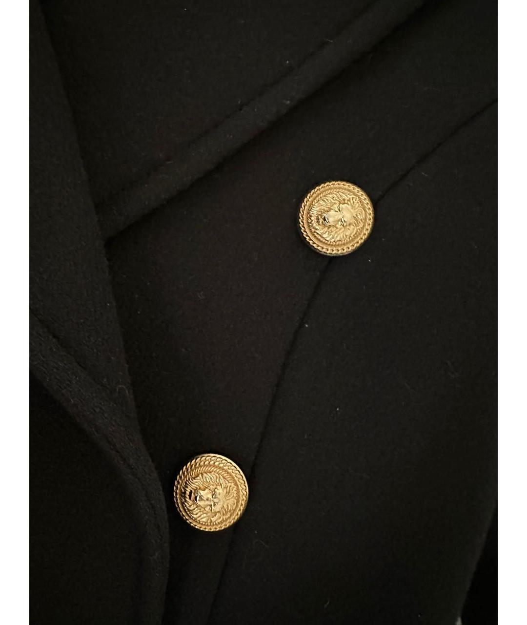 BALMAIN Черное шерстяное пальто, фото 4